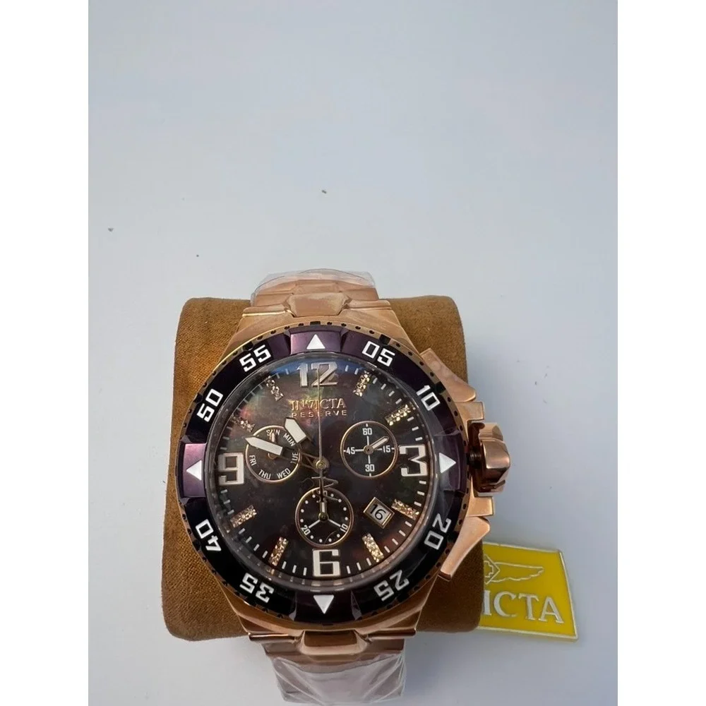 #W017 Invicta Reserve Excursion 33347 Swiss Quartz Diamond 50mm Men's Watch